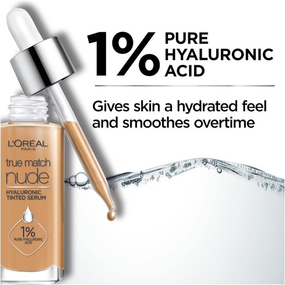 Medium Nude Hyaluronic Tinted Serum Foundation with 1% Hyaluronic acid - Picture 6 of 9